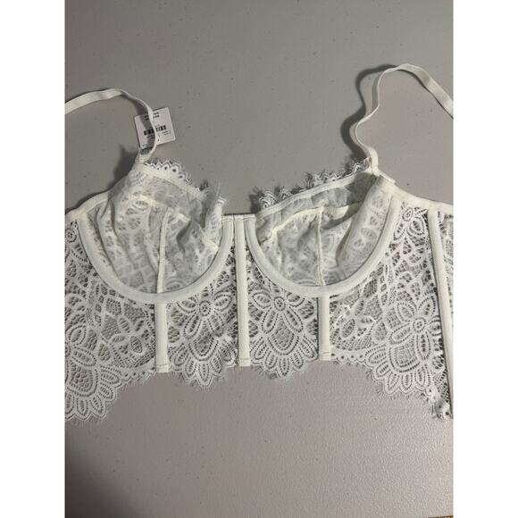 By Anthropologie Size L The Giselle Lace Bustier Intimates Feminine Romantic - Picture 7 of 8